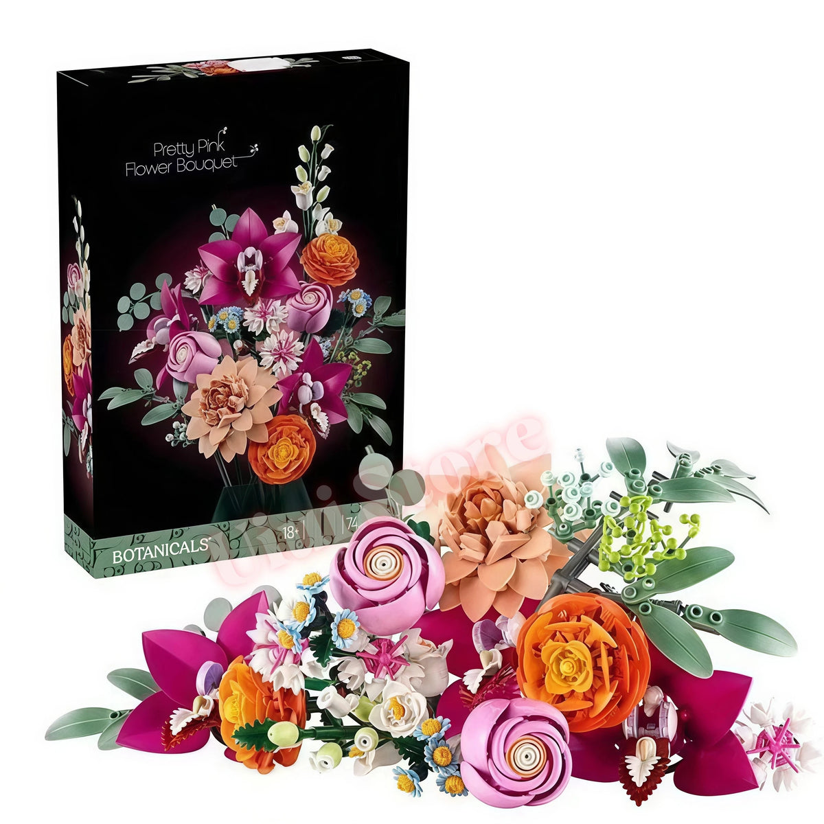 bouquets fleurs artificielles arbres bonsaï diy decoration intérieure assemble rose violet jaune orange vert