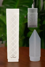 support plante transparent moderne adhésif bouchon remplissage base semi circulaire diamant grille blanc