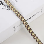 bracelet or violet chaîne dorée maillons ovales classique 5cm opacité erotique decoration erotique accessoire