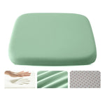 coussin mémoire forme 40x40cm bleu pastel texture rugueuse lavable minimaliste
