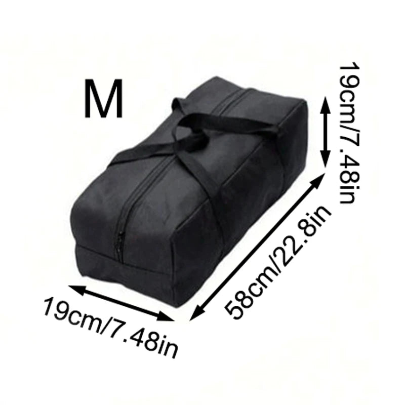 sac transport oxford noir pratique robuste réutilisable bandes velcro poignées fermeture glissière