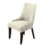 housse chaise motif feuilles beige clair élastique adhésif moderne salon maison