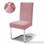 housse chaise jacquard gris moderne adhésif lavable amovible salle manger cuisine