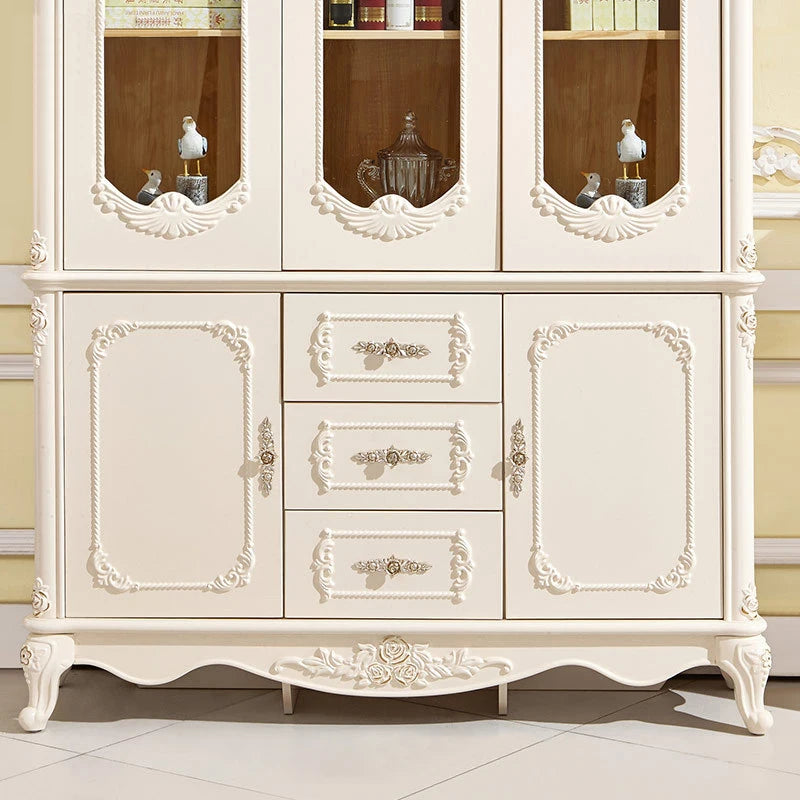 applique murale bois massif sculptée fleurs classique baroque décoration maison beige clair