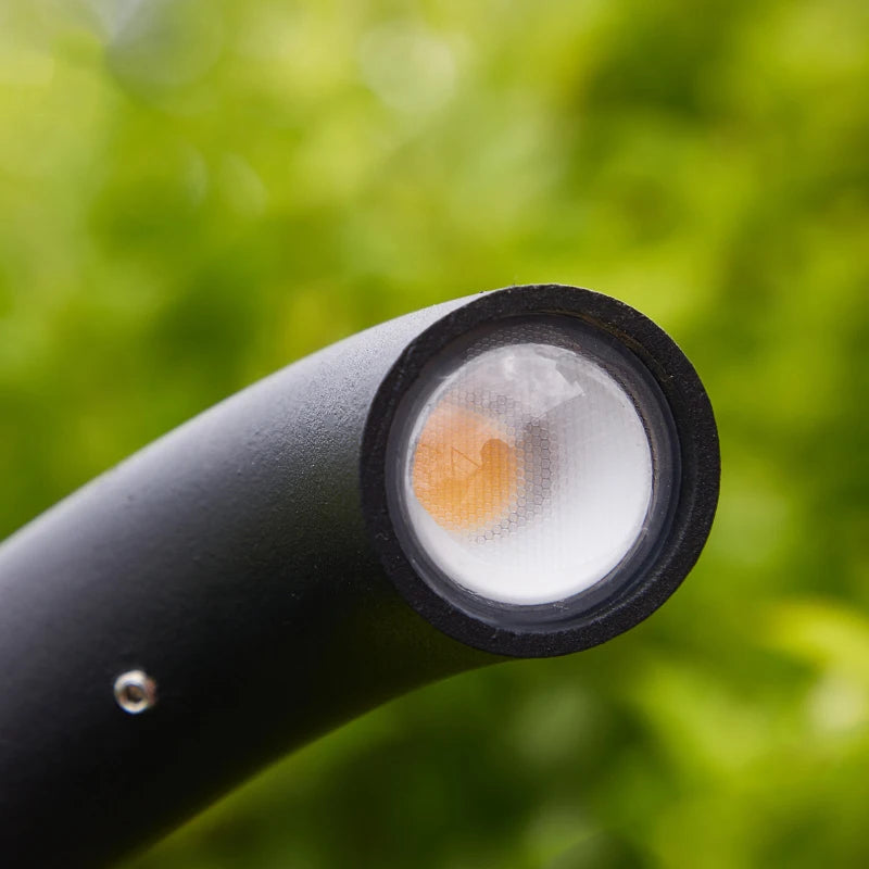 lampe sol moderne noire ip65 led orientable éclairage extérieur pelouse 249 2000lm fixations aluminium