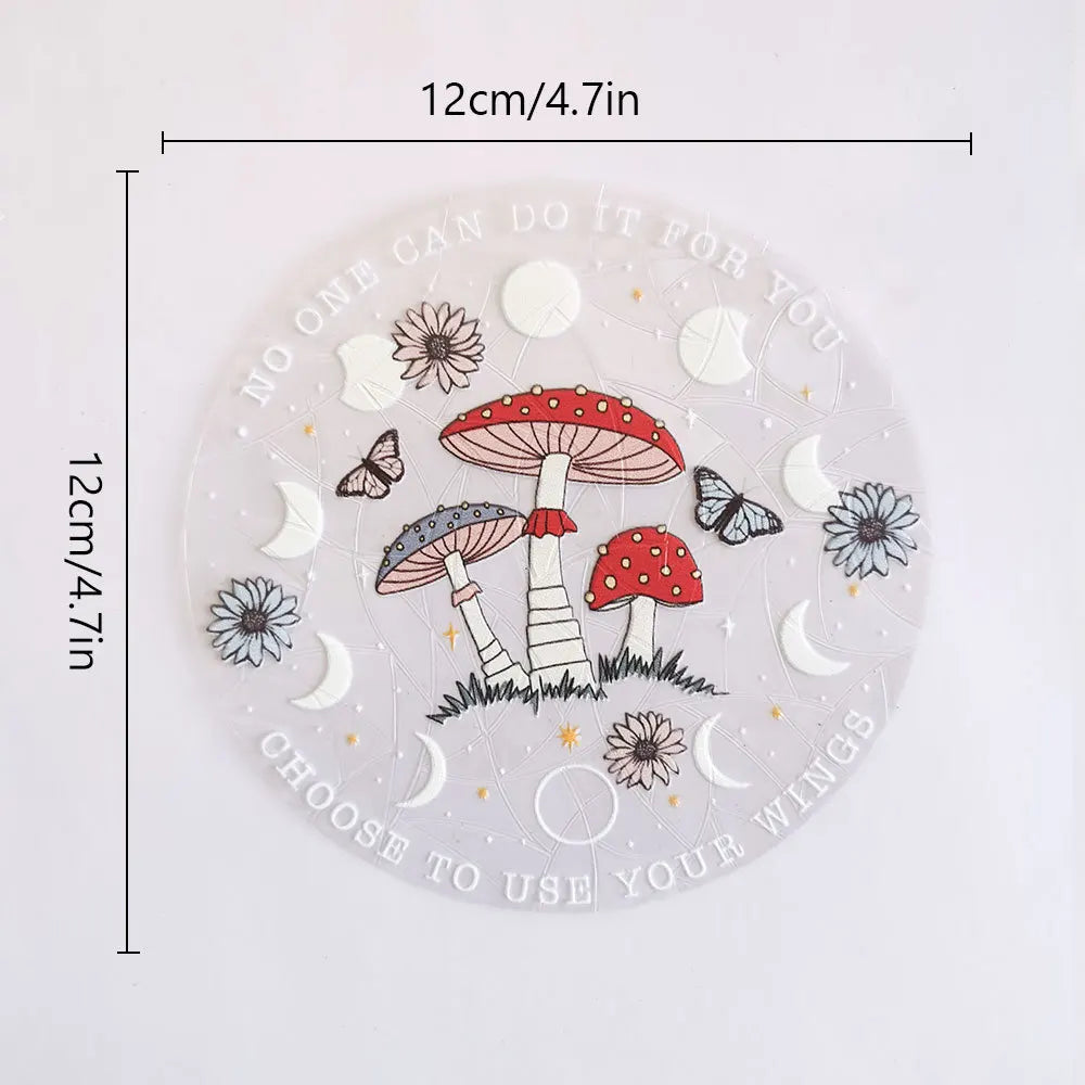 autocollant mural transparent décoratif fleurs papillon soleil texte motivation fenêtre mur intérieur maison