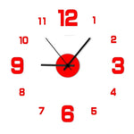 décoration murale horloge murale moderne aiguille chiffres relief salon minimaliste