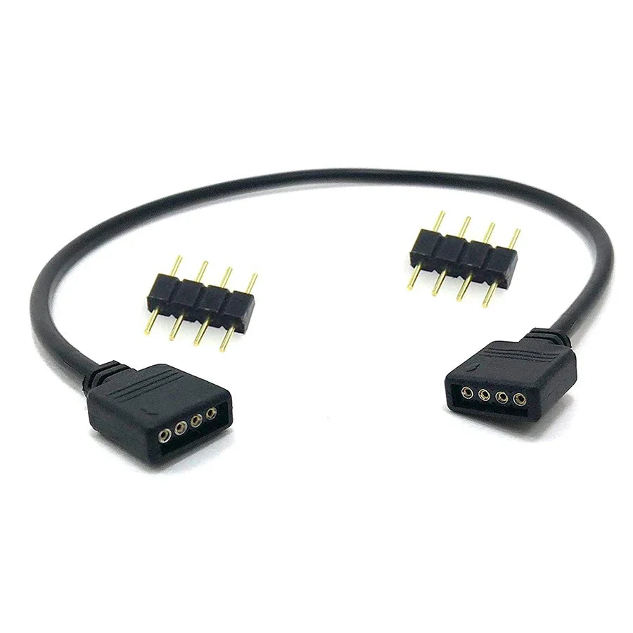 connecteur câble led rgb noir 24v 3528 3014 5050 5730 cee ans