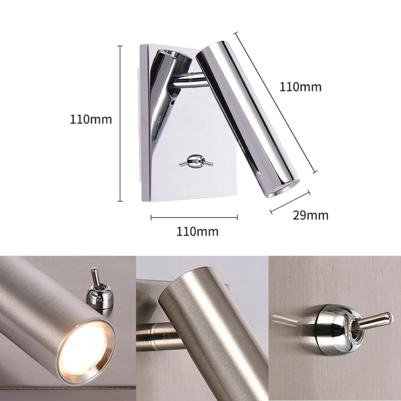 Applique murale LED carrée blanc chaud
