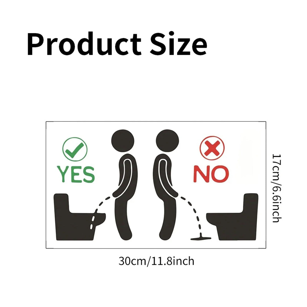 sticker adhésif toilette graphique positions correctes enfants salle bain pvc