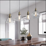 suspension lumineuse industrielle vintage transparente ampoule filament dorée câble suspendu chambre salon
