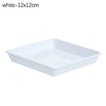 plateaux carrés plastique durable goutte goutte sauciers plantes modernes 12x12cm 15x15cm 18x18cm 22.2x22.2cm 25.6x25.6cm