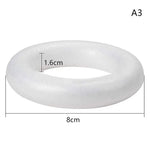 anneau mousse polystyrène blanc durable décoration mariage 10cm 12cm 15cm 20cm 5cm 7cm 8cm