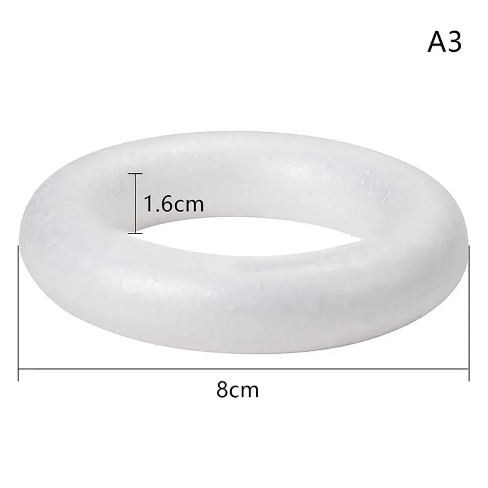 anneau mousse polystyrène blanc durable décoration mariage 10cm 12cm 15cm 20cm 5cm 7cm 8cm