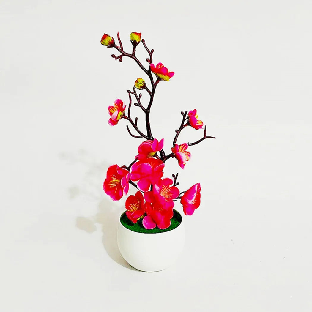 plantes artificielles fleurs vertes pot blanc intérieur décoration moderne anniversaire baby shower