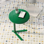 table d'appoint moderne table ronde acier inoxydable verre transparent minimaliste décoration maison plateau 48cm