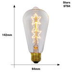 ampoules filament spirales dorées transparentes vintage rétro boîtes emballage doublons tringles salon