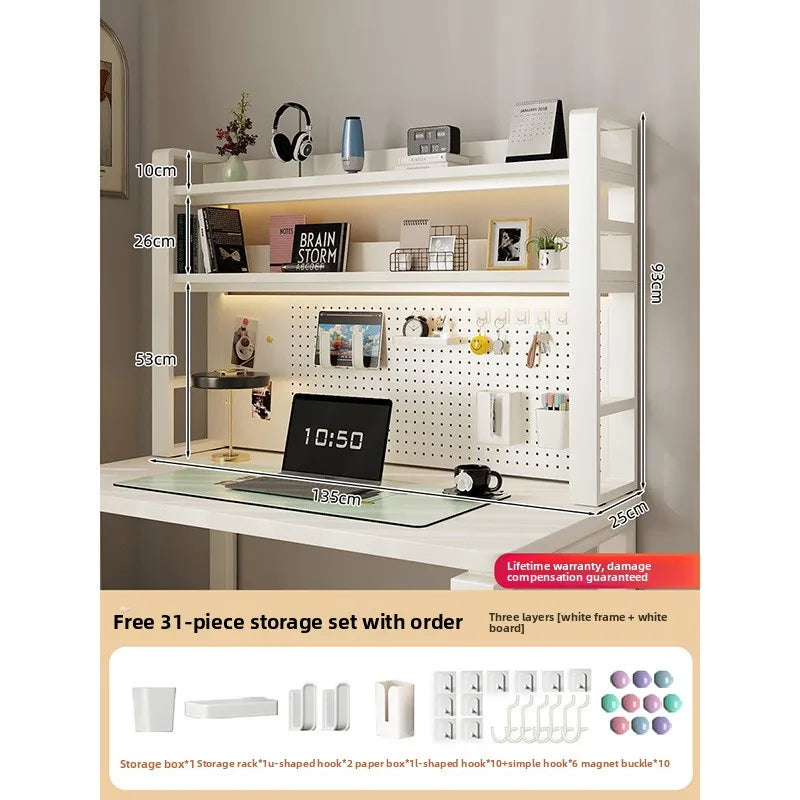 étagère murale métal panneau perforé rangement bois blanc noir moderne robuste