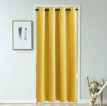 rideau porte uni opaque moderne beige noir vert foncé jaune polyester