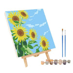 peinture numéros kit abstrait coucher soleil paysage moderne art floral tournesols ciel couleurs variées