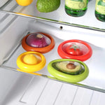 boîtes conservation alimentaire transparentes modernes respectueuses l'environnement couleurs vert jaune rouge adhésif