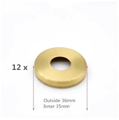 disques métalliques dorés lisses brillants modernes accessoires éclairage diy abat jour fixations invisibles trou