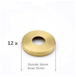 disques métalliques dorés lisses brillants modernes accessoires éclairage diy abat jour fixations invisibles trou