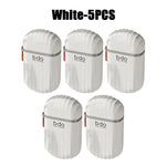 porte savon moderne blanc translucide rayures adhésif compact voyage savon pochette rangement washbag minimaliste