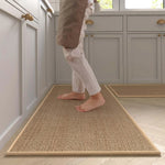tapis sol antidérapant polyester faux sisal rustique moderne cuisine maisonintérieur