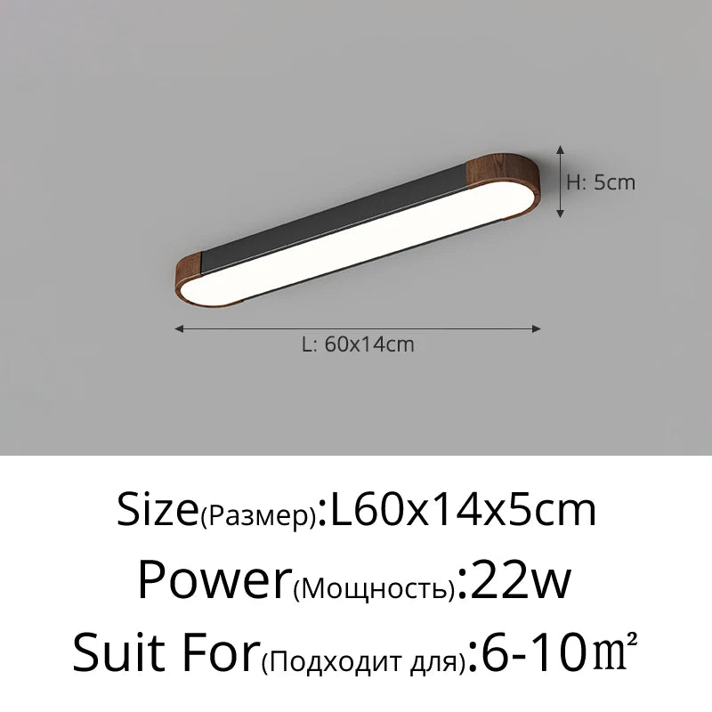 plafonnier led moderne noir bois naturel contemporain autonome flux lumineux variable certifié ccc