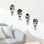 bougeoir mural decoratif vase floral noir or accroche mur decoration maison boheme champetre