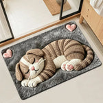 tapis bain doux antidérapant motif animaux mignons décoration chambre salon maison coton polyester