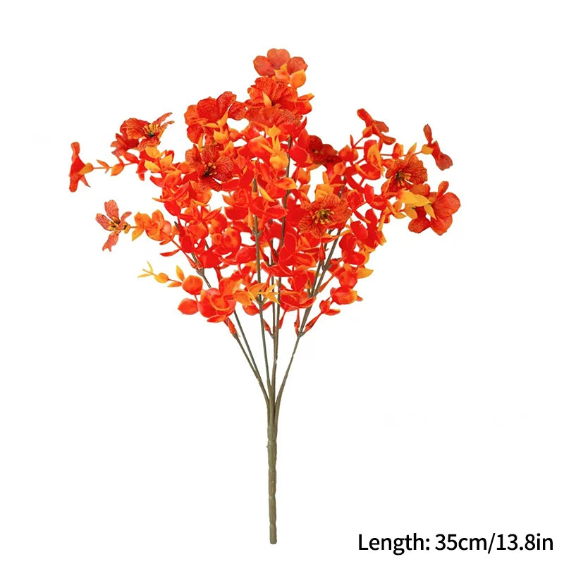 bouquet artificiel moderne fleurs simples orange rouge blanc rose violet jaune vertintérieur décoration maison