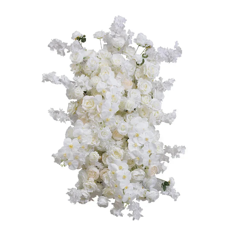 Arche décorative moderne fleurs artificielles rouge blanche noire mariage anniversaire décoration intérieure festive bleu