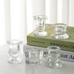 support bougie transparent gravé décoration maison classique bougies decoration intérieur cadeau mariage idéal