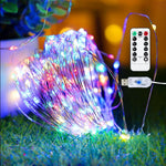 guirlande lumineuse led dorée fil cuivre diodes rgb moderne télécommande usb 10m 20m 5m