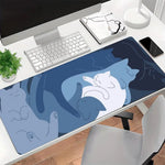 tapis souris caoutchouc noir chats endormis motif moderne minimaliste antiderapant gaming