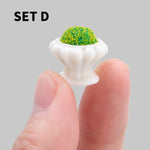 miniature pots fleurs blanc détails relief décoration jardin diy artificiels