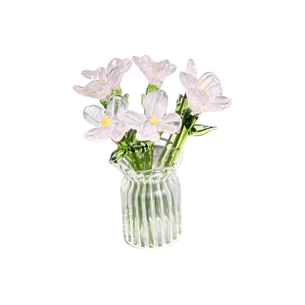bouquet fleurs artificielles lys calla tulipes décoration table artisanal opalescent variété couleurs