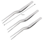 pinces épiler acier inoxydable argentées modernes 14cm 16cm 20cm trois pièces ustensiles cuisine