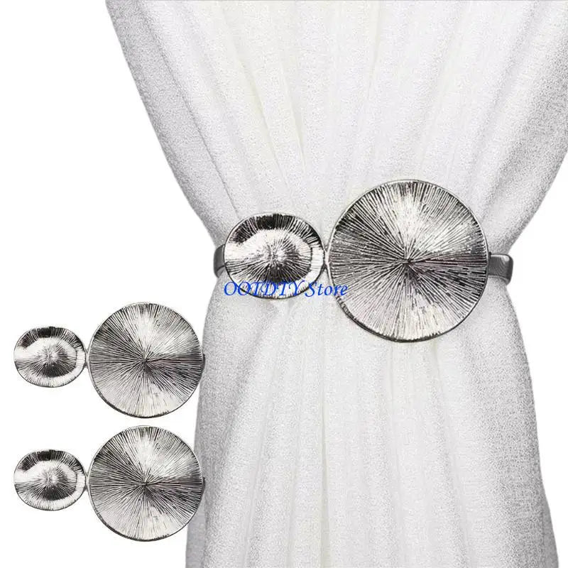 boucles rideau forme plume argentée vintage 2pcs eyelets fixations opaques métalliques