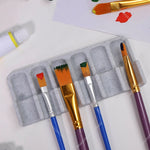 repose pinceaux peinture violet bleu doré adhésif classique pinceaux support rangement