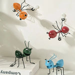 décoration murale métal fourmis animaux orange vert rouge bleu artistique ludiqueintérieur maison chambre salon
