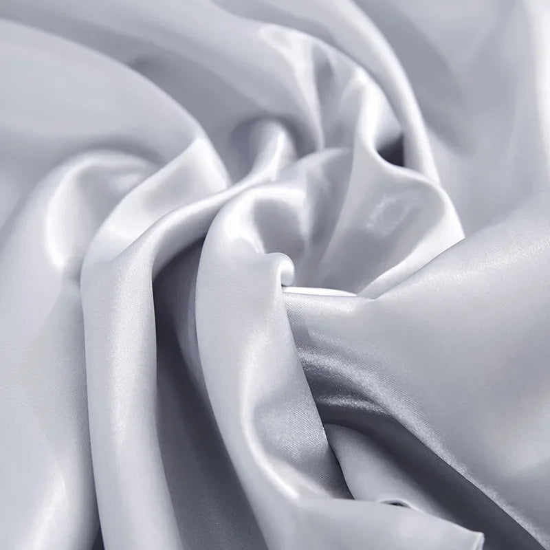 housse coussin satinée bleu marine moderne pièces literie polyester opaque fixations