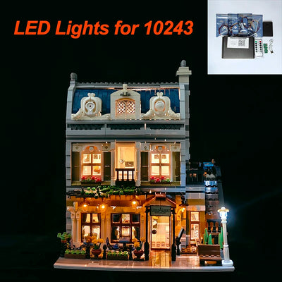 éclairage led kit lego architecture classique fenêtres plantes mobilier télécommande blanc vert bleu