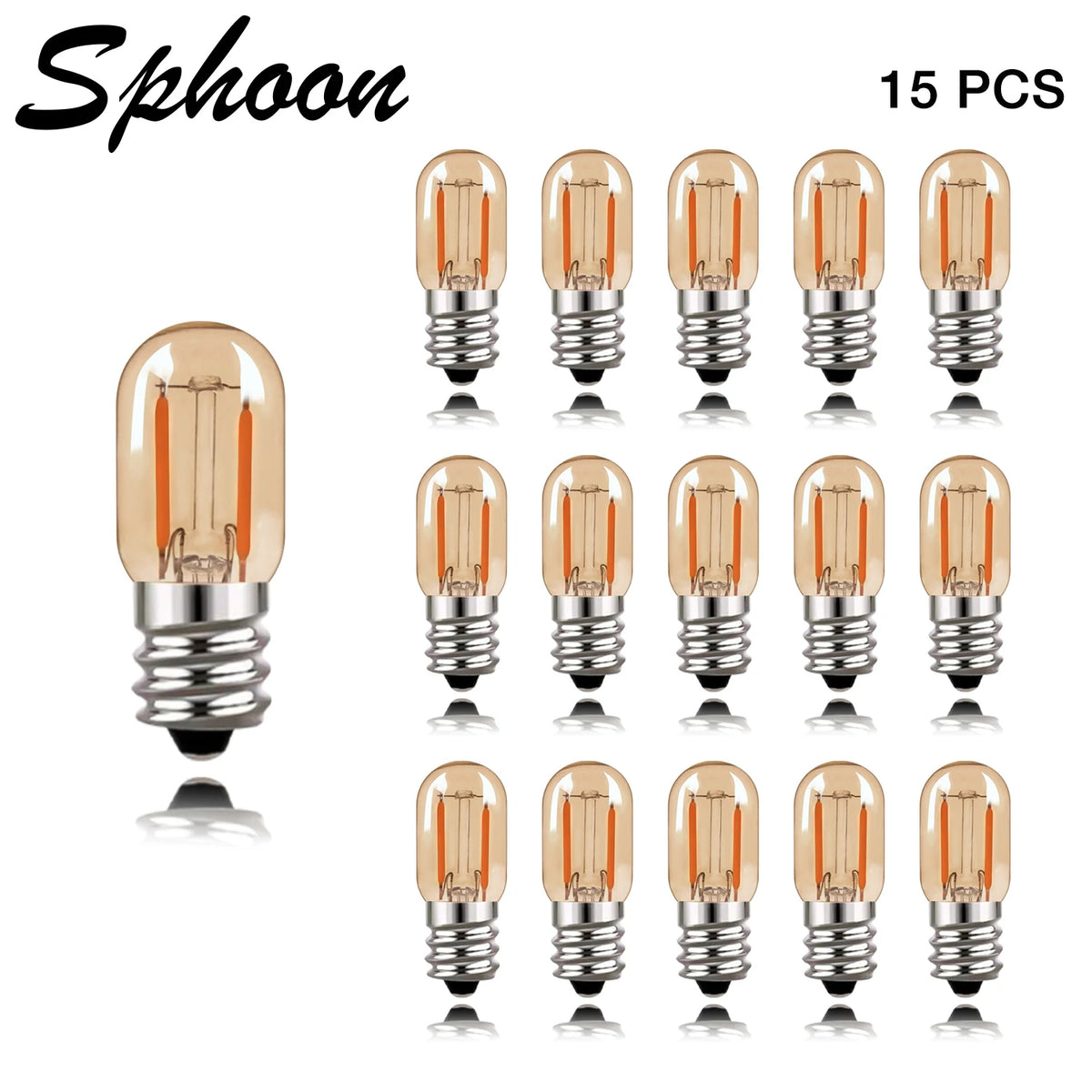 ampoules led filament amber glass vintage e12 blanc chaud 2200k dimmable 6pcs