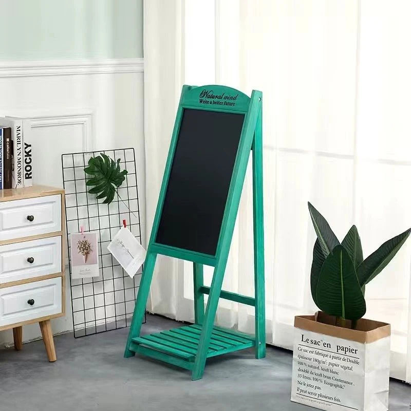 tableau noir moderne étagère bois support vis facile vert brun blanc minimaliste decoration