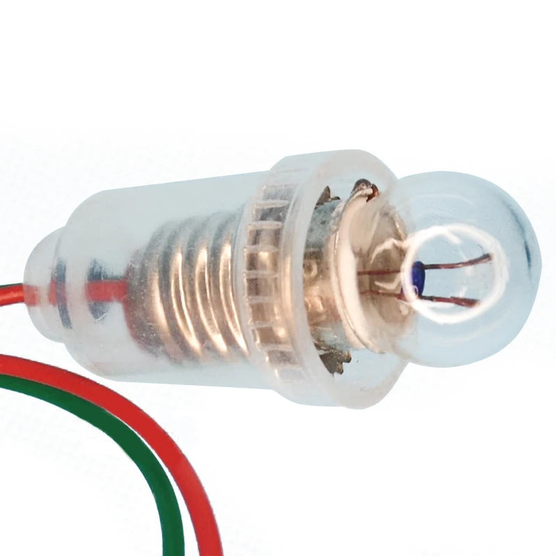 miniatures lampes led fil électrique blanc rouge vert doré filetées industrielles technique éducatives