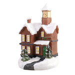 décorations noël miniatures maison guirlandes lumineuses brique tuiles boules vintage chambre
