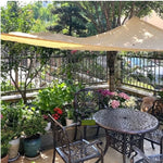 toile parasol beige clair moderne résistante UV 2x2m 2x3m 2x4m clips fixation